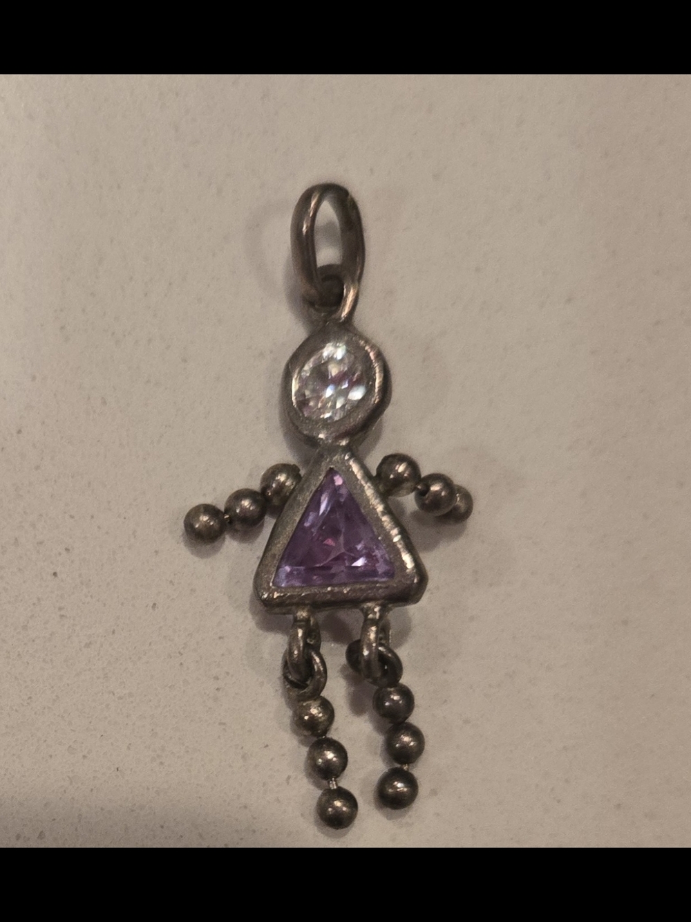 Vintage Girls Birthstone Pendant